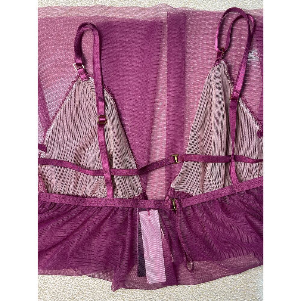 Victoria’s Secret Sheer Lace Babydoll Lingerie NWT Size Medium - Picture 8 of 8